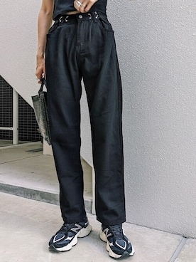 「Miniministore（ミニミニストア）のアイテム（パンツ）」を使った、Ada.さん（レディース・164cm）の秋コーディネート