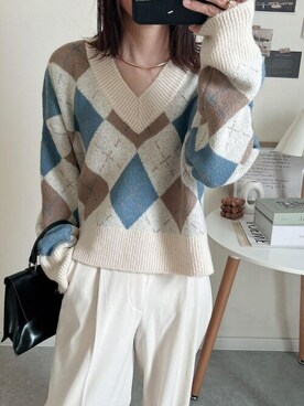 「VIVID LADY（ビビッドレディー）のアイテム」を使った、Ada.さん（レディース・150cm）の秋コーディネート