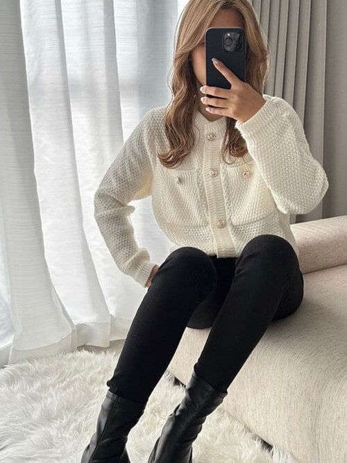 セール】金ボタン ニット カーディガン（カーディガン/ボレロ）｜Ada