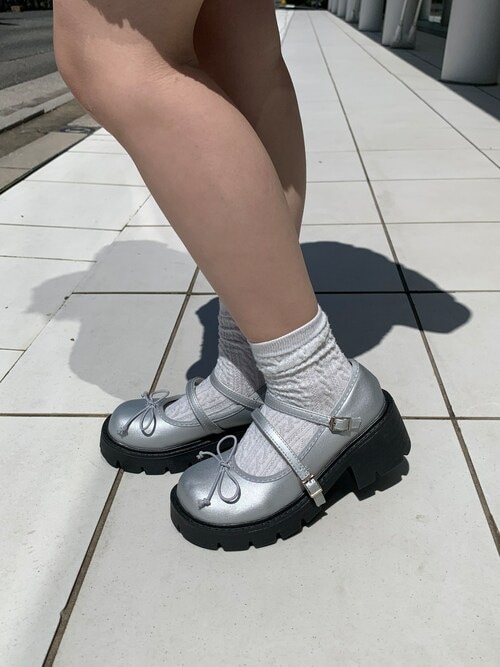 セール】リボンデザイン 厚底 ヒールパンプス / サンダル