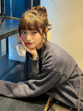 「kirakiraShop（キラキラショップ）の【累計販売数9万点突破の大ヒットニット】オーバーサイズ ミックスカラーニット（ニット/セーター）」を使った、Ada.さん（レディース・159cm）の秋コーディネート