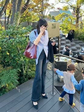 「Miniministore（ミニミニストア）のアイテム（パンツ）」を使った、Ada.さん（レディース・161cm）の秋コーディネート