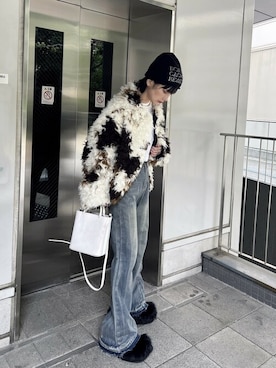 「Miniministore（ミニミニストア）のアイテム（パンツ）」を使った、Ada.さん（レディース・155cm）の秋コーディネート