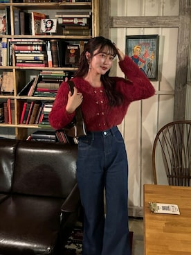 「＃カーディガン」｜Ada.さん（レディース・163cm）の冬コーディネート