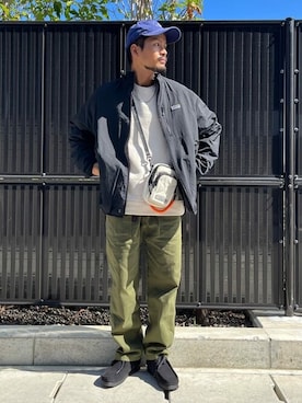 「リバーシブル」｜「アイテム（ナイロンジャケット）」を使った、FREAK'S STORE HEAD OFFICE MENさん（メンズ・170cm）の冬コーディネート