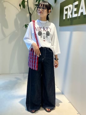 「FREAK'S STORE（フリークスストア）のアイテム（ファッション雑貨）」を使った、FREAK'S STORE HEAD OFFICE MENさん（レディース・155cm）の夏コーディネート