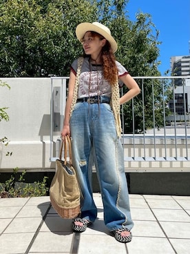 「FREAK'S STORE（フリークスストア）のアイテム」を使った、FREAK'S STORE HEAD OFFICE MENさん（レディース・149cm）の夏コーディネート
