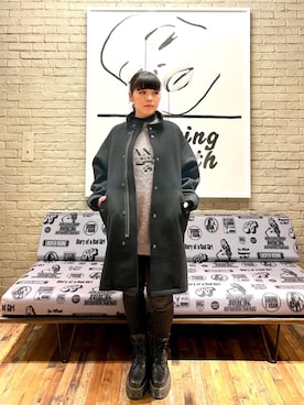 「スキニー」｜「アイテム（その他アウター）」を使った、mtkさん（レディース・159cm）の冬コーディネート