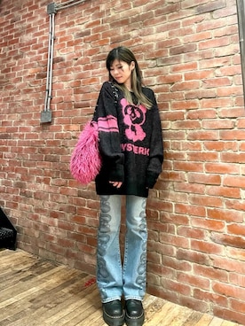 「HYSTERIC GLAMOUR（ヒステリックグラマー）のアイテム（バッグ）」を使った、mtkさん（レディース・159cm）の秋コーディネート