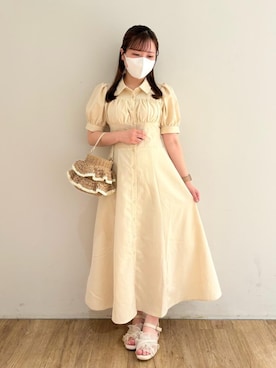 「仙台」｜「アイテム（ワンピース/ドレス）」を使った、みいぴさん（レディース・153cm）の春コーディネート