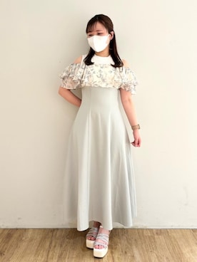「仙台」｜「アイテム（ワンピース/ドレス）」を使った、みいぴさん（レディース・153cm）の春コーディネート