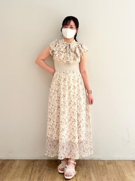 「仙台」｜「アイテム（ワンピース/ドレス）」を使った、みいぴさん（レディース・153cm）の春コーディネート