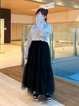 「仙台」｜「アイテム（アクセサリー）」を使った、みいぴさん（レディース・153cm）の春コーディネート