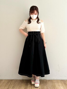 「仙台」｜「アイテム（アクセサリー）」を使った、みいぴさん（レディース・153cm）の夏コーディネート