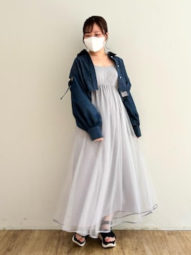 「仙台」｜「アイテム（ワンピース/ドレス）」を使った、みいぴさん（レディース・153cm）の夏コーディネート