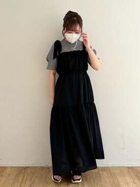 「仙台」｜「アイテム（ワンピース/ドレス）」を使った、みいぴさん（レディース・153cm）の夏コーディネート