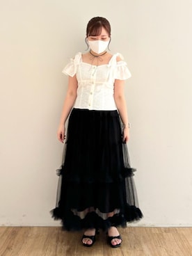 「仙台」｜「アイテム（アクセサリー）」を使った、みいぴさん（レディース・153cm）の夏コーディネート
