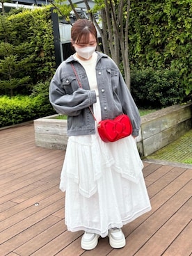 「仙台」｜「アイテム（ジャケット/アウター）」を使った、みいぴさん（レディース・153cm）の秋コーディネート