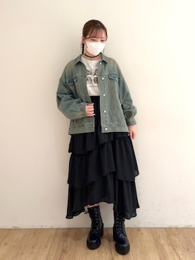 「仙台」｜「アイテム（ジャケット/アウター）」を使った、みいぴさん（レディース・153cm）の秋コーディネート