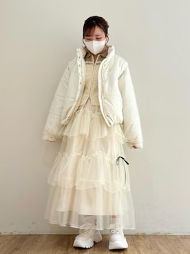 「仙台」｜「アイテム（ジャケット/アウター）」を使った、みいぴさん（レディース・153cm）の冬コーディネート