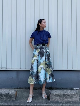 「UNITED TOKYO（ユナイテッドトウキョウ）のアイテム（サンダル）」を使った、TOMOMIさん（レディース・168cm）の夏コーディネート