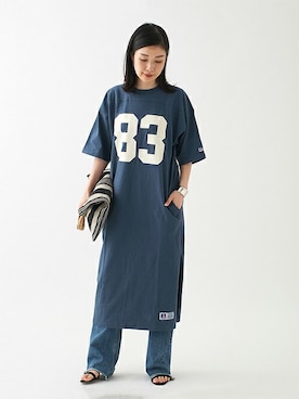 「ワンピース×デニム」｜AYAKOさん（レディース・165cm）の春コーディネート