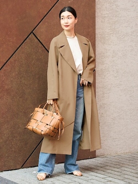 「journal standard L'essage（ジャーナルスタンダードレサージュ）のアイテム（トレンチコート）」を使った、AYAKOさん（レディース・165cm）の冬コーディネート
