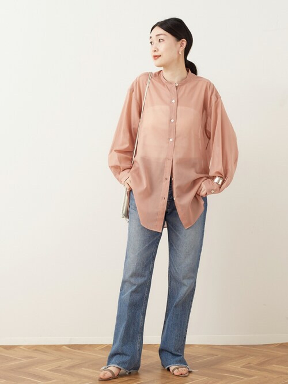 ブラウス シャツ シアー ロングシャツ レディース : ZOZOTOWN