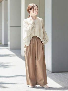 「journal standard L'essage（ジャーナルスタンダードレサージュ）のアイテム（パンツ）」を使った、AYAKOさん（レディース・165cm）の春コーディネート