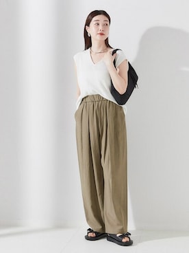 「journal standard L'essage（ジャーナルスタンダードレサージュ）のアイテム（パンツ）」を使った、AYAKOさん（レディース・165cm）の夏コーディネート