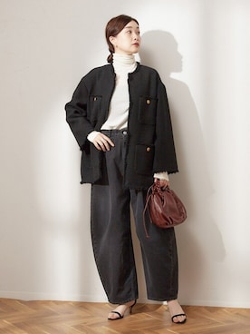 journal standard L'essageのノーカラージャケットを使った人気