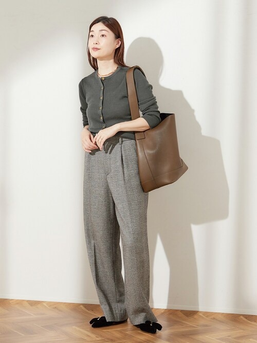 JOURNAL STANDARD L’essage (ジャーナルスタンダードレサージュ) シルク/コットンRIBカーディガン ベージュ FREE JOURNAL STANDARD L'ESSAGE ジャーナルスタンダードレサージュ