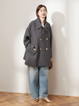 「journal standard L'essage（ジャーナルスタンダードレサージュ）のアイテム（ステンカラーコート）」を使った、AYAKOさん（レディース・165cm）の秋コーディネート
