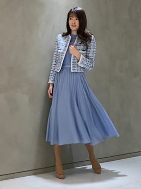 シアーリブプリーツドッキング ワンピース ＜XSサイズあり＞を使った