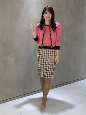 ANAYI（アナイ）の「ファンシーチェックツィード スカート（スカート  