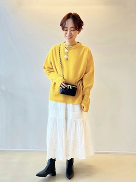 「MILOS（ミロス）のアイテム」を使った、horiさん（レディース・160cm）の秋コーディネート