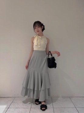 「MAJESTIC LEGON（マジェスティックレゴン）のアイテム（ショルダーバッグ）」を使った、nanami☺︎さん（レディース・157cm）の夏コーディネート