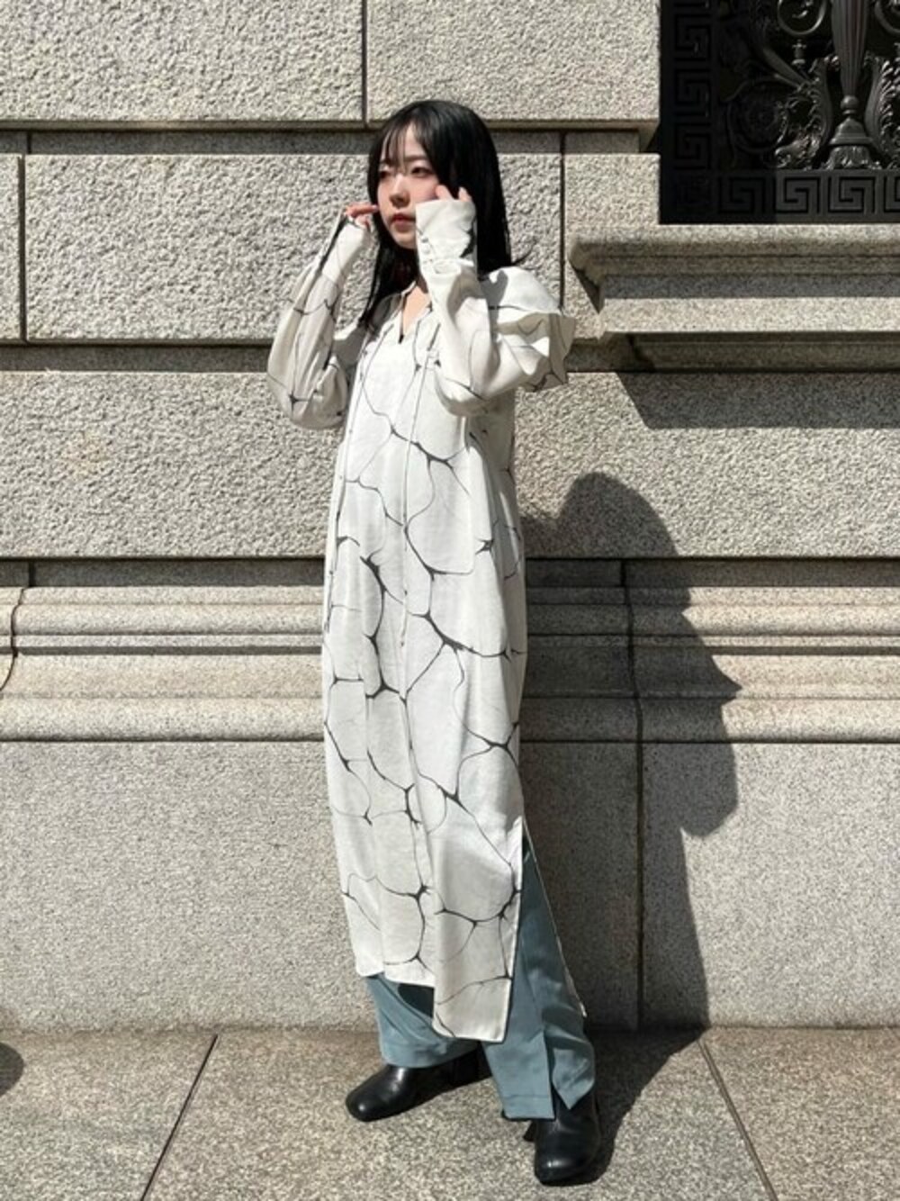 ワンピース siro 08sircus(08サーカス)】シルキーロンスキッパ―ドレス FS21SL