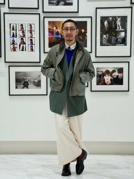 「カラーソックス」｜「アイテム（ブルゾン）」を使った、BEAMS Fさん（メンズ・168cm）の春コーディネート