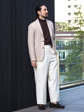 「JOHN SMEDLEY（ジョンスメドレー）のアイテム（Tシャツ/カットソー）」を使った、BEAMS Fさん（メンズ・181cm）の春コーディネート