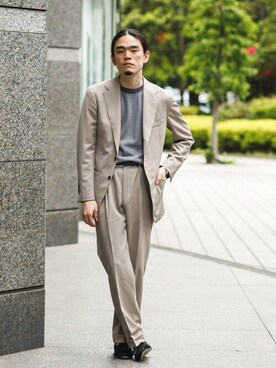 「JOHN SMEDLEY（ジョンスメドレー）のアイテム（Tシャツ/カットソー）」を使った、BEAMS Fさん（メンズ・171cm）の春コーディネート