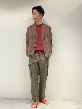 「BEAMS F（ビームスエフ）のアイテム（パンツ）」を使った、BEAMS Fさん（メンズ・183cm）の春コーディネート