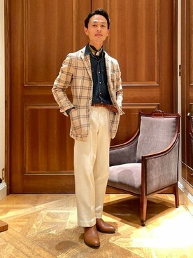 「ORIAN（オリアン）のアイテム」を使った、BEAMS Fさん（メンズ・180cm）の春コーディネート