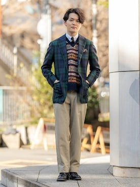 BEAMS Fさん(メンズ・180cm)の冬コーディネート
