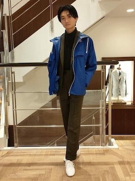 「BEAMS F（ビームスエフ）のアイテム（ブルゾン）」を使った、BEAMS Fさん（メンズ・180cm）の春コーディネート