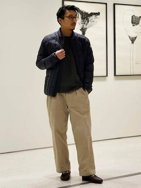 「Pyrenex（ピレネックス）のアイテム（ブルゾン）」を使った、BEAMS Fさん（メンズ・177cm）の春コーディネート