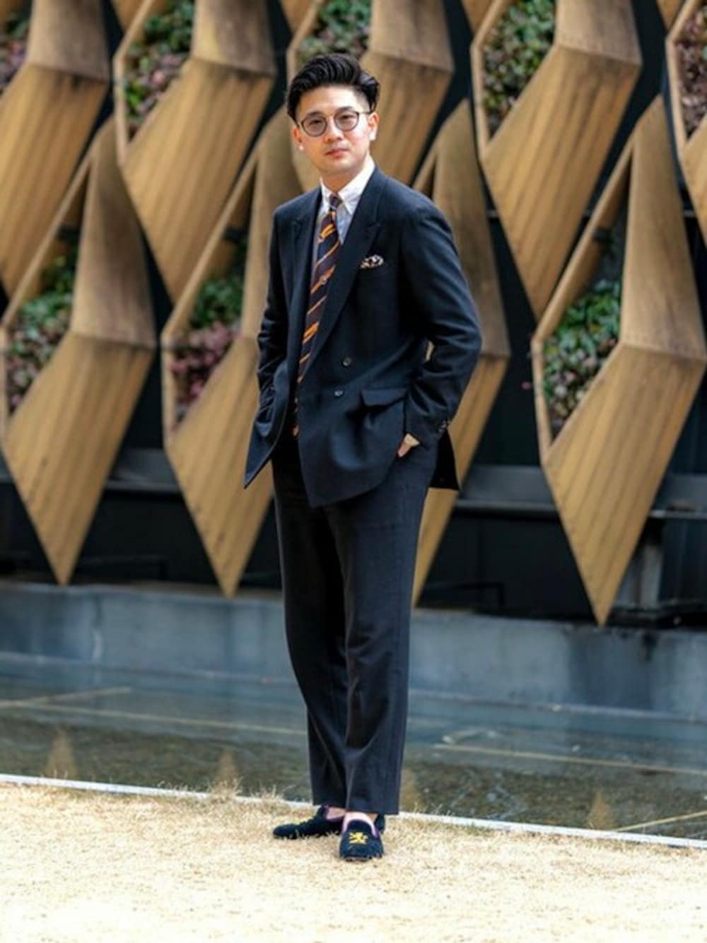 新品 BEAMS F スーツ ネイビー Brilla per il gusto