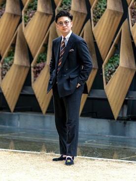 「ビジネスシャツ」｜BEAMS Fさん（メンズ・178cm）の春コーディネート