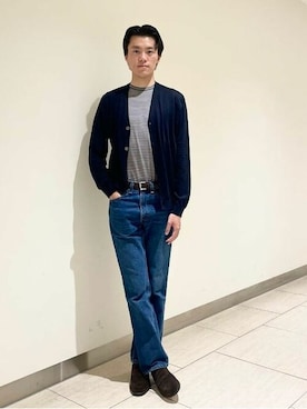 「JOHN SMEDLEY（ジョンスメドレー）のアイテム（トップス）」を使った、BEAMS Fさん（メンズ・175cm）の夏コーディネート