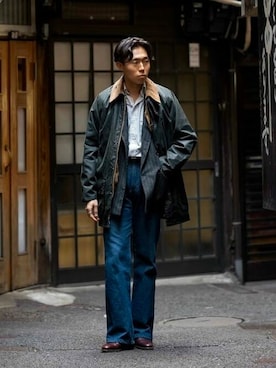 Barbour × BEAMS F / 別注 BEAUFORT オイルド ジャケットを使った人気